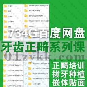 734G牙医培训牙齿正畸矫正视频课程+电子版素材百度网盘资源合集，包含美牙/拔牙/种植嵌体贴面/根管治疗/树脂美学修复/热牙胶充填……等_赚钱插图
