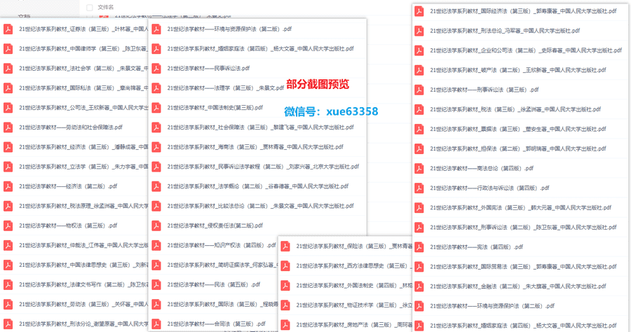 中国人民大学出版的21世纪法学系列教材52本电子书PDF百度网盘资源合集_赚钱插图1