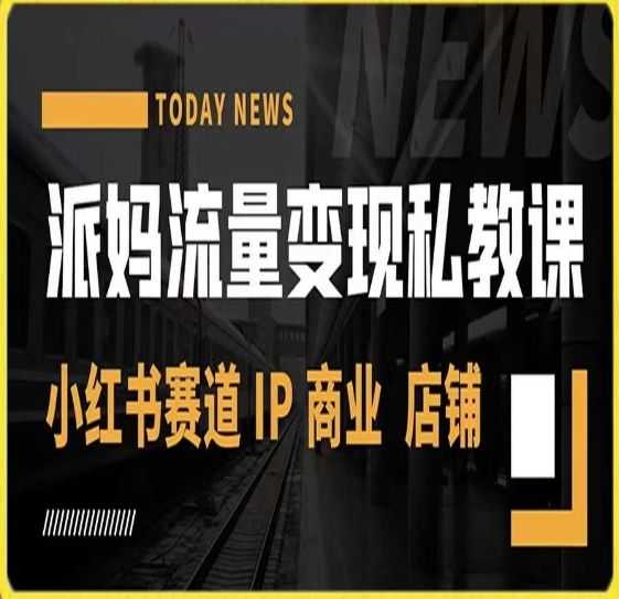 派妈流量变现私教课，小红书赛道IP  商业  店铺 