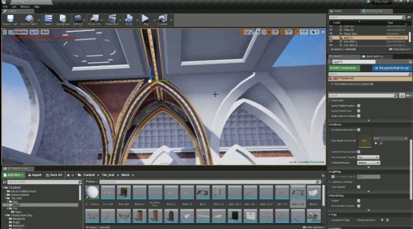 UE4虚幻引擎制作:欧式宫殿场景全流程,视频+素材教程 价值299元插图2 UE4虚幻引擎欧式宫殿场景全流程 视频截图