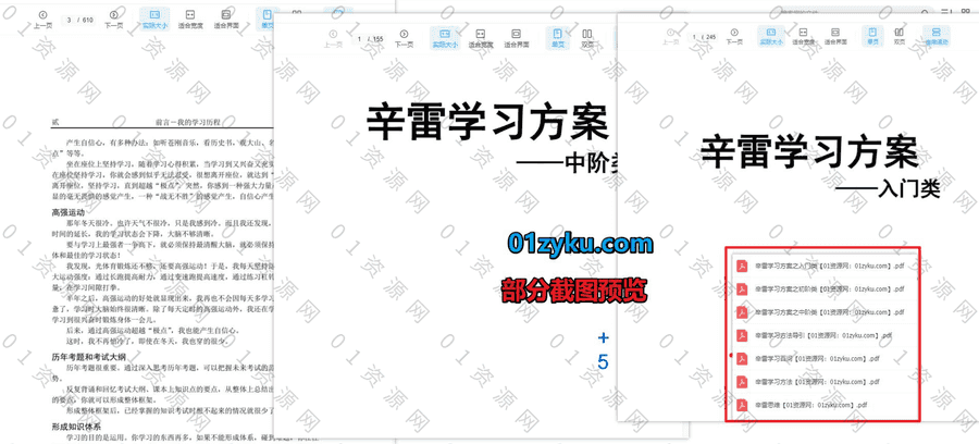 7本辛雷教育内部专用学习方法系列电子书PDF百度网盘资源合集，包含辛雷学习百问/辛雷思维/学习方法引导/学习方案之入门初阶中阶……等书籍_赚钱插图1