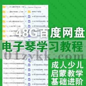 48G少儿成人电子琴自学培训学习视频课程+PDF电子版书籍百度网盘资源合集，包含电子琴启蒙/指法训练/乐理基础/简谱五线谱教学……等_赚钱插图