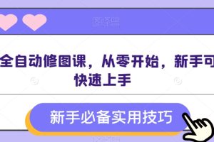 【第6704期】ai全自动修图课，从零开始，新手可快速上手插图
