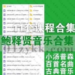 鲍释贤11套钢琴基础音乐学习视频课程27G百度网盘资源合集，包含百首名曲/古典音乐鉴赏/小汤普森/车尔尼钢琴教材/巴赫初级钢琴曲集…等_赚钱插图
