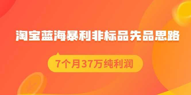 【副业2513期】淘宝蓝海暴利非标品选品思路：7个月37万纯利润，压箱干货分享！插图