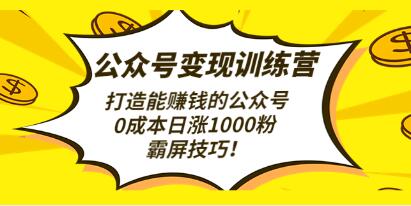 公众号价值变现训练营