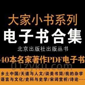 北京出版社出版《大家小书》丛书系列四辑共40本PDF电子版百度网盘资源合集_赚钱插图
