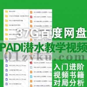 PADI潜水训练教学视频课程+电子版中英教材书籍37G百度网盘资源合集，包含潜水员训练课程/潜水考试课程/必备训练表格……等内容_赚钱插图