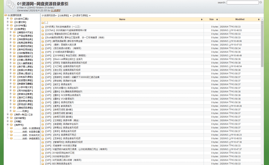 【01资源网教程】如何快速为电脑本地文件夹/百度网盘文件夹搭建web在线html索引、生成目录树？_赚钱插图2