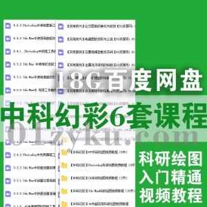 中科幻彩6套学习视频课程18G百度网盘资源合集，包含C4D/PPT/3DMax/PS科研绘图论文配图设计入门到精通教程_赚钱插图