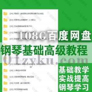 108G钢琴入门基础中级高级全套学习视频教程+电子书百度网盘资源合集，包含宋大叔/陈俊宇/刘诗昆/周铭孙/胡锦龙/常烨……等名家_赚钱插图