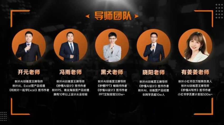 秋叶AI设计变现训练营 AI绘画全掌握(Midjourney/Stable Diffusion) 价值1999元插图1 秋叶AI设计变现训练营 导师介绍