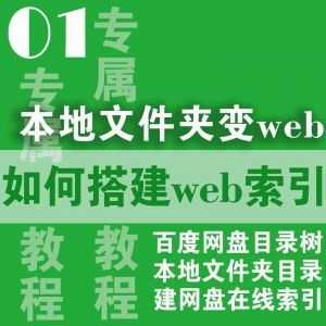 【01资源网教程】如何快速为电脑本地文件夹/百度网盘文件夹搭建web在线html索引、生成目录树？_赚钱插图