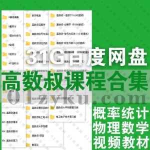31G高数叔全套学习视频课程+电子版教材百度网盘资源合集，包含高数叔速成系列/精讲/复习版课程/概率统计/C语言/线性代数/运筹学……等_赚钱插图