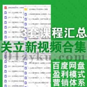 博商管理学院导师关立新3套视频学习课程+课件工具包百度网盘资源合集，包含新盈利模式/互联网加营销体系的创新/超常规盈利……等内容_赚钱插图