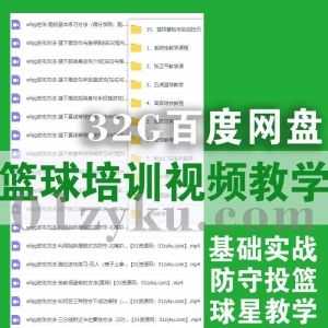 32G篮球技能培训视频教学百度网盘资源，包含基础实战/防守投篮/NBA球星名人教学/传球热身训练/团队攻防战术……等内容_赚钱插图