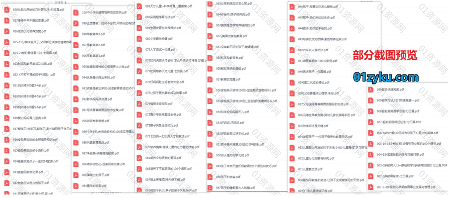100本精选早教亲子育儿类PDF电子书百度网盘资源合集，包含早教革命/正面管教/童年的秘密/优秀是训练出来的……等书籍_赚钱插图1