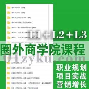 圈外同学商学院课程百度网盘资源合集，包含L1+L2+L3/沪江增长实战/烘焙龙营销实战/Mini-MBA项目/解决问题·21天高效工作训练营…等_赚钱插图