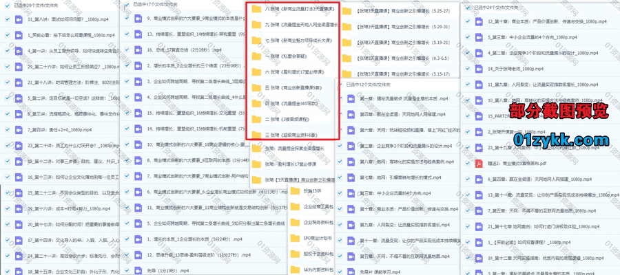 20套张琦视频音频商业课程+PDF电子版文档百度网盘资源合集，包含新商业模式魅力领导成长大课/流量掘金天地人网/盈利增长/私董会答疑…等_赚钱插图1