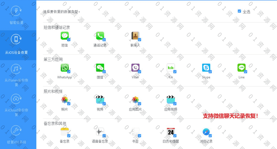 Windows电脑专用苹果手机IOS数据恢复软件(免激活永久版)，支持ITunes、iCloud备份恢复/手机短信相册视频通话记录/微信聊天记录恢复…等_赚钱插图2