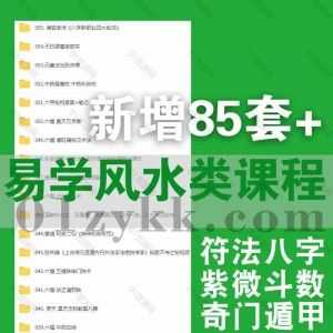 2023年3月新增的85套易学风水学习视频课程+电子版书籍文档百度网盘资源合集，包含大六壬/面相解读/紫微斗数/八字命理/风水/奇门遁甲…等_赚钱插图