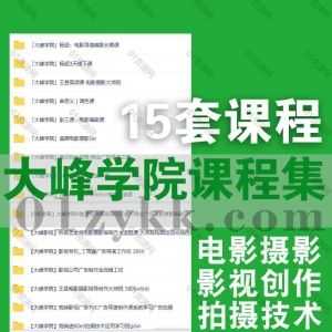 15套大峰学院大峰影视电影摄影编剧/影视创作/拍摄技术相关课程网盘资源合集，包含林良忠/王昱/丁雨晨/杨超/赖见和/曲思义/洪智/彭三源…等_赚钱插图