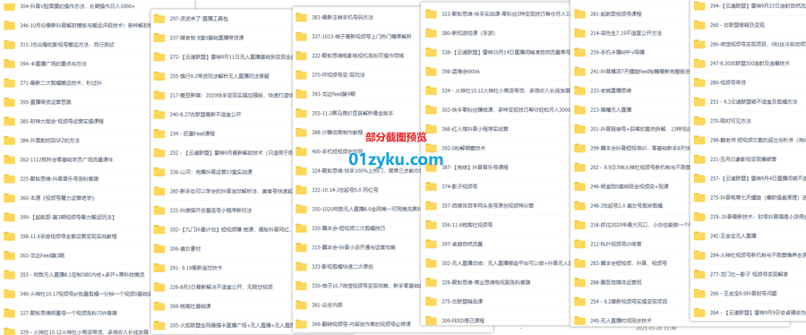 500套抖音快手短视频课程1500G百度网盘合集，包括微信视频号/短视频剪辑/拍摄引流/网赚技巧/无人直播……等内容_赚钱插图1