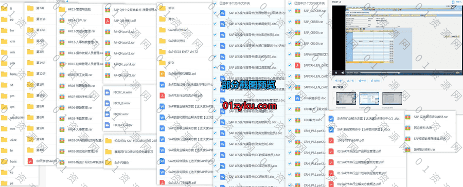 SAP软件培训视频课程+电子版教材文档资料160G百度网盘合集，包含HR/FI/BW/CRM/PLM/WM/PM/QM/CO/BASIS/PP/PS/SD……等各模块_赚钱插图1