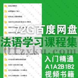 72G沪江新东方法语学习视频课程+电子书教材PDF文档百度网盘资源合集，包含零基础法语入门/法语A1A2B1B2/阅读写作听力口语……等内容_赚钱插图