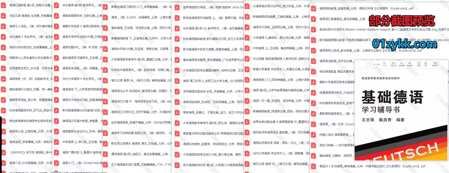 1516本德语学习教材专业书籍PDF电子版网盘资源合集，包含欧标德语阅读/商务德语/实用德语语法/新求精德语强化/当代大学德语/德语词汇…等_赚钱插图1