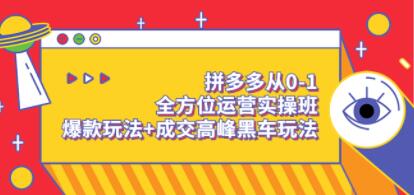 拼多多从0-1全方位运营实操班