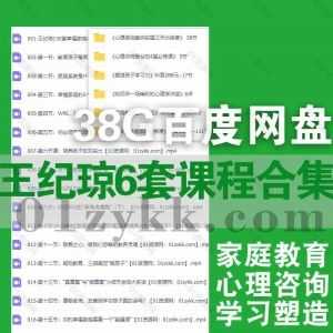 6套王纪琼视频音频课程(含抖音同款)38G网盘资源合集，包含家庭教育三大法宝/幸福家庭必修课/塑造孩子学习力/心理咨询案例实操三天训练营…等_赚钱插图