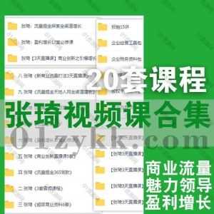 20套张琦视频音频商业课程+PDF电子版文档百度网盘资源合集，包含新商业模式魅力领导成长大课/流量掘金天地人网/盈利增长/私董会答疑…等_赚钱插图