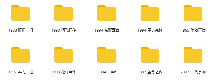 【百度网盘】【王家卫历年电影合集】【高清典藏】（1988-2013）_赚钱插图1