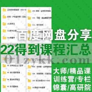 2022年及往期得到APP课程百度网盘资源合集汇总，包含得到训练营/大师课/专栏课/精品课/高研院/前沿课/得到锦囊/每日听书……等内容_赚钱插图
