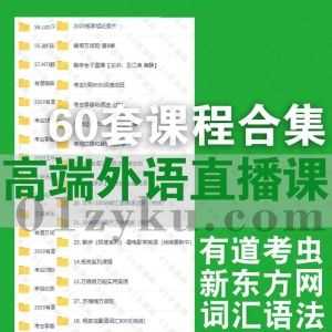 60套有道/考虫/新东方外语高端直播学习网课视频百度网盘资源合集，包含词汇/语法/阅读/学位英语/SAT/专四专八/CATTI翻译……等内容_赚钱插图
