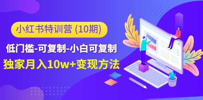 小红书特训营（第10期）低门槛-可复制-小白可复制-独家月入10w+变现方法插图