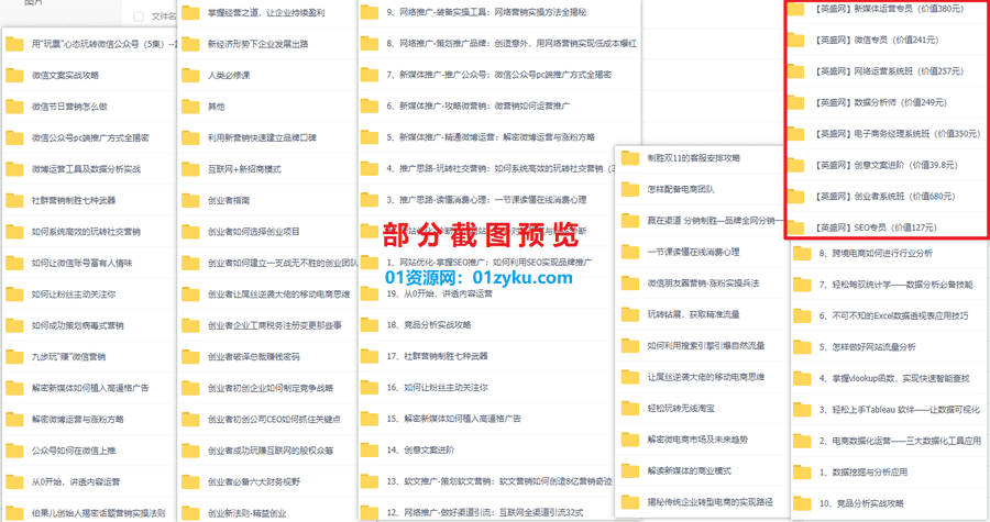 价值3000元英盛网课程百度网盘合集，8门系统班大课！_赚钱插图1
