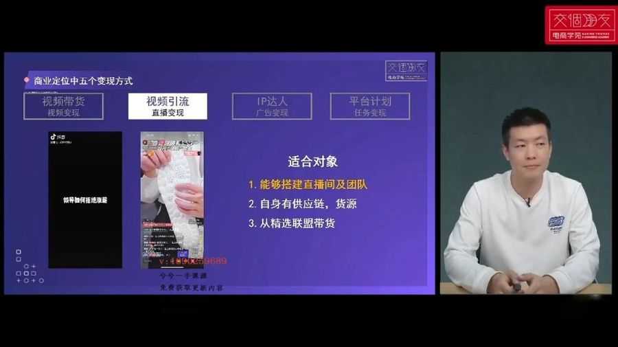 交个朋友电商学苑: 教你从0-1,做出优秀的电商短视频 价值3680元插图2 教你从0-1,做出优秀的电商短视频 视频截图