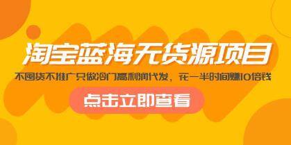 淘宝蓝海无货源项目